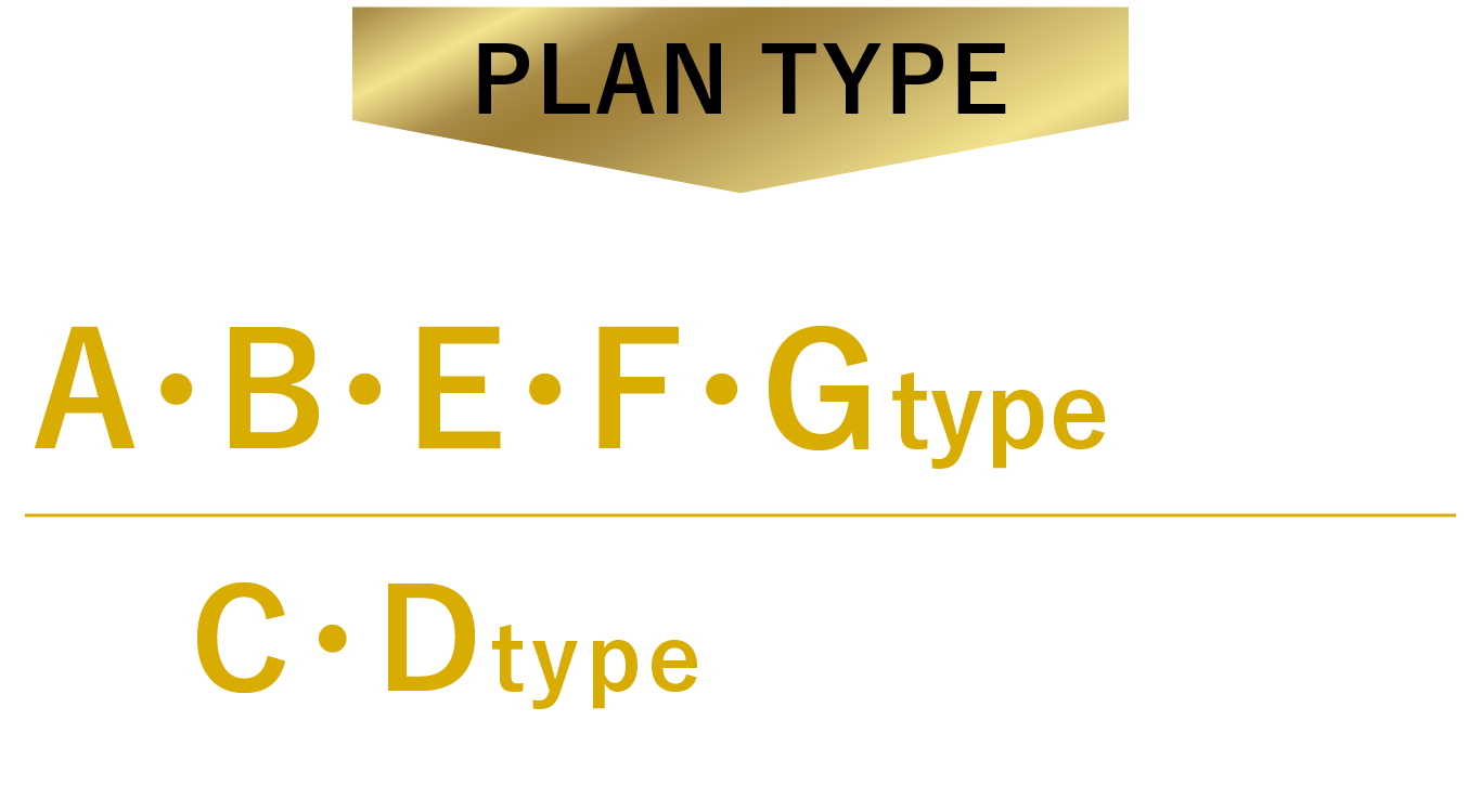 残りプランタイプ。A・B・E・F・Gタイプ完売！C・Dタイプ残りわずか